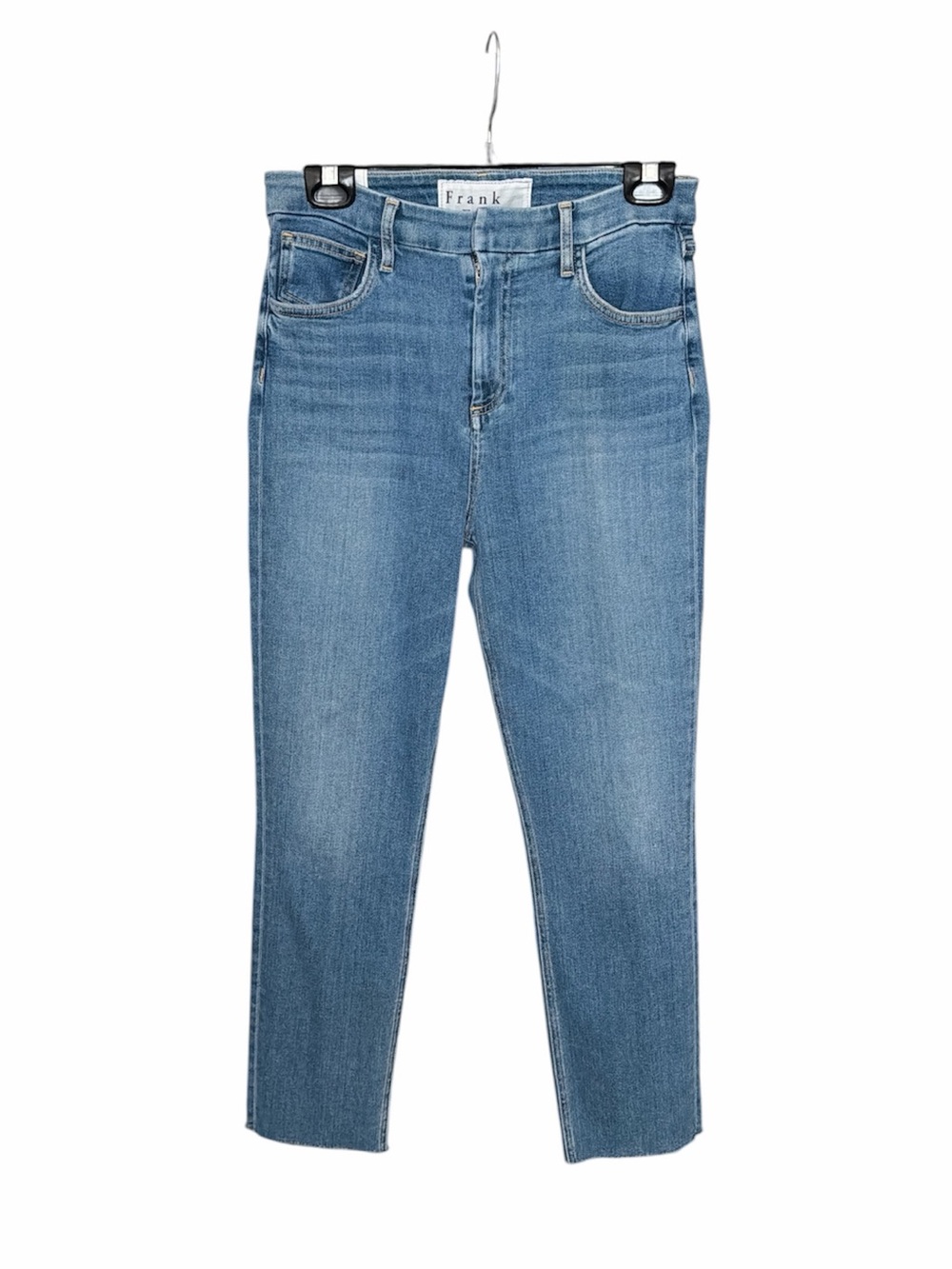 Frank & Eileen Derry slim straight jeans size 28 raw hem capsule minimalist